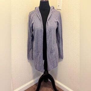 2 FOR $25 Core Life Blue Purple 100% Cotton Open Front Cardigan Sweater Size XS